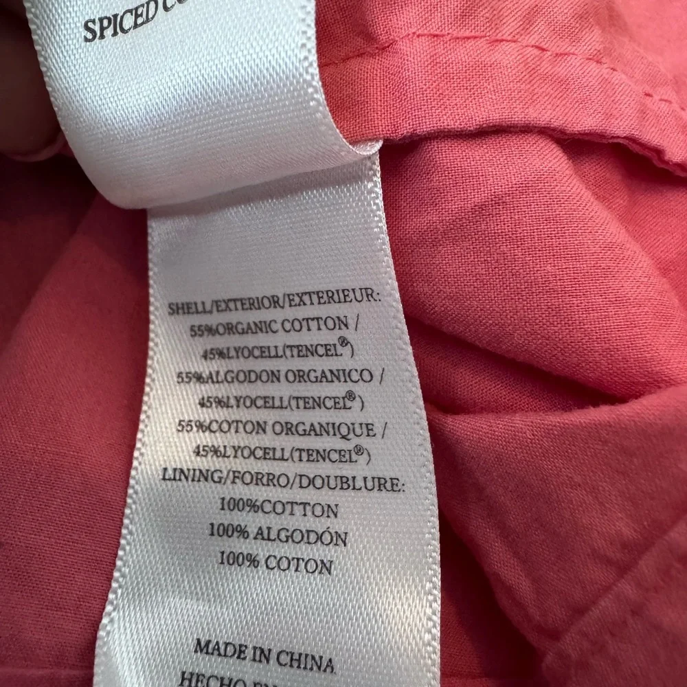 Rails Yvette Cotton Midi Dress Cinched Waist Spiced Coral Side Cutout Medium - Picture 10 of 12